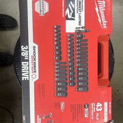 Metric and SAE 3/8 drive impact socket kit