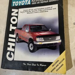CHILTON Toyota Pick-ups / Land Cruiser / 4Runner 1989-96 REPAIR MANUAL