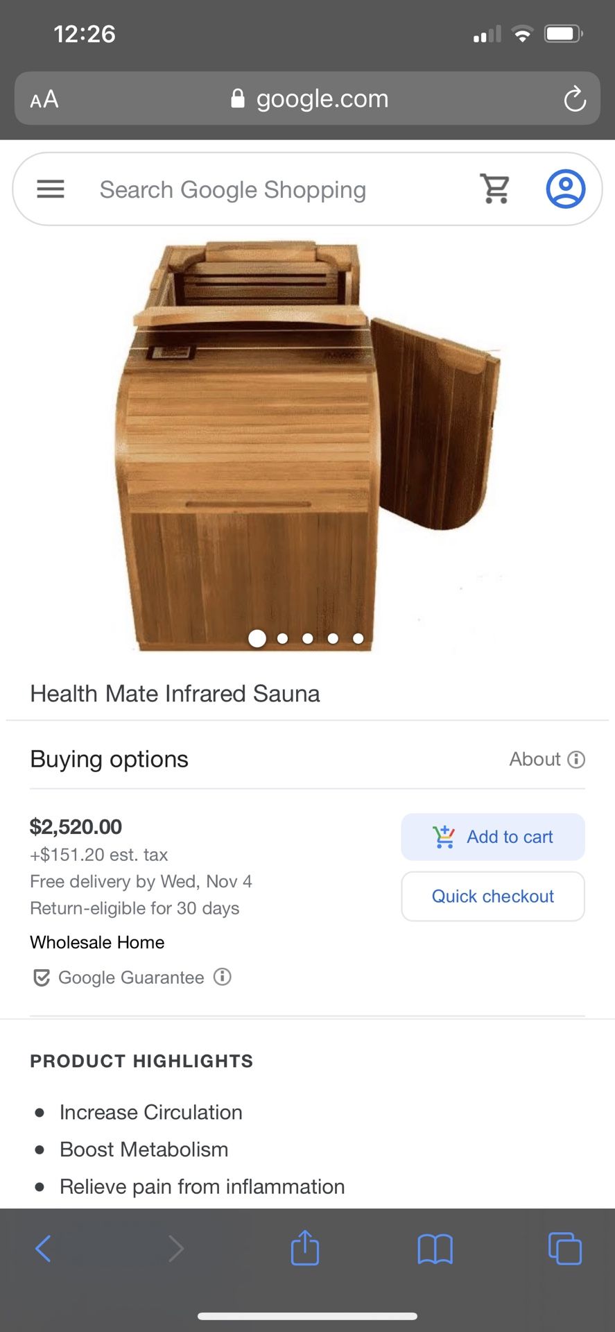 Health mate sauna