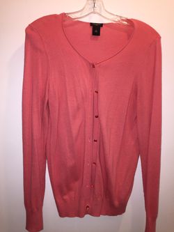 Coral cardigan size medium