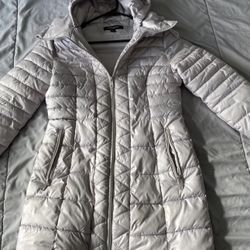 Kenneth Cole Quilted Puffer Coat Grey Jacket 