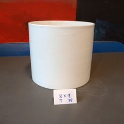 Big White Ceramic Plant Pot (Chipped Bottom) 