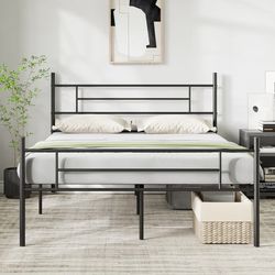 Novilla Metal Queen Bed Frame with Headboard