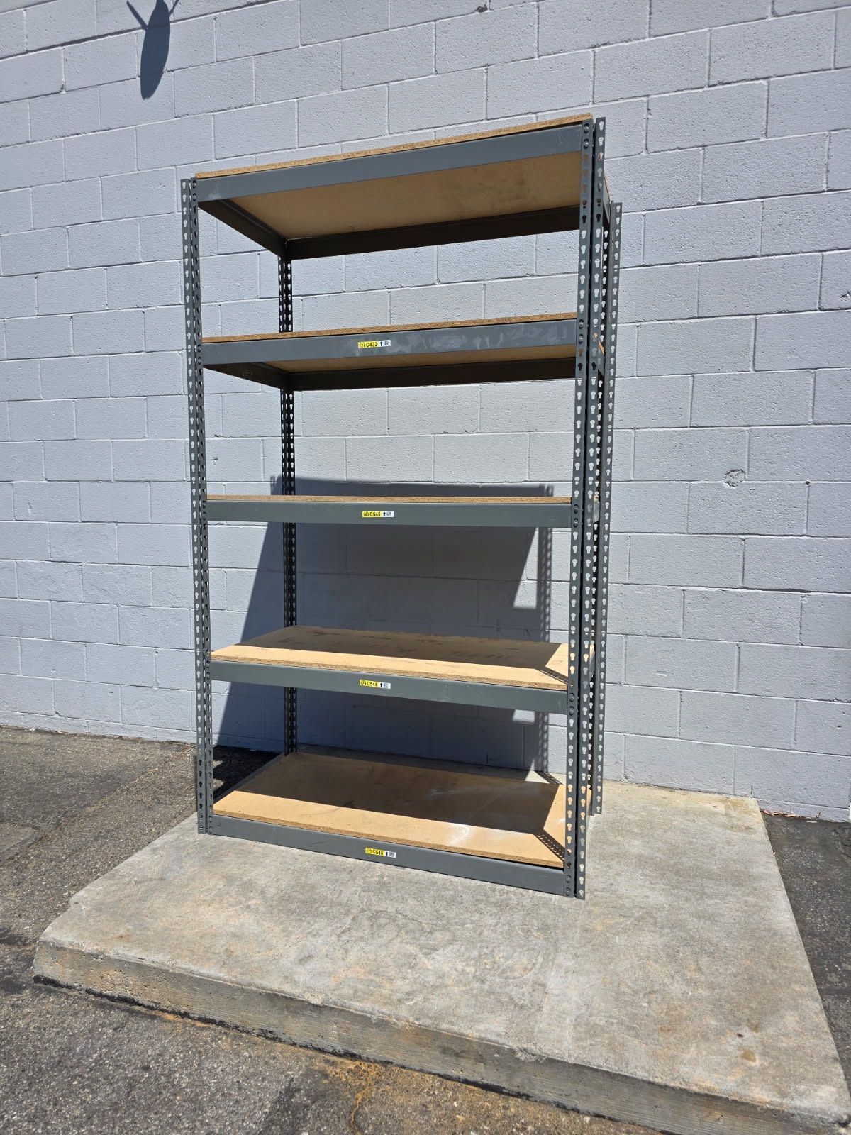 Heavy Duty 5 Tier Shelving 48 in W x 24 In D Stock Supply Garage Office Storage Shelving Similar To Uline Delivery Available