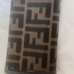 Vintage FF Zucca Wallet Logo Hand Purse Coin Purse 