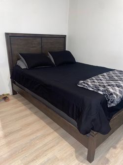 Dark Wood Queen Bed Frame