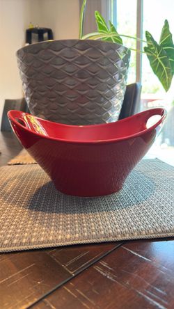 Red Ceramic Bowl
