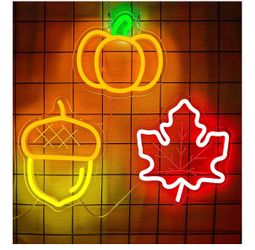 Fall Harvest Neon Sign Set of 3