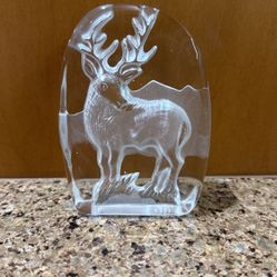 Stag Elk Deer  Glass Paperweight