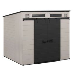 Suncast Modernist 8’x7’ Dual Barn Door Storage Shed NEW