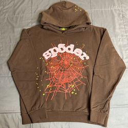Sp5der Brown Hoodie 