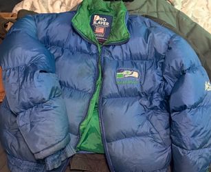 Vintage Pro Player Seattle Seahawks Puffer Jacket Size Large