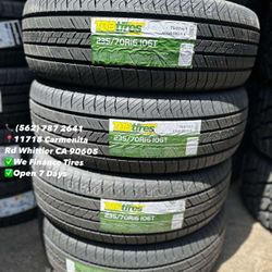 235/70R16 TBB A/S Set of Tires Installed and Balanced Set de Llantas Nuevas Instaladas y Balanceadas