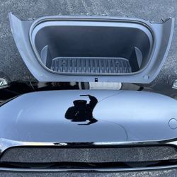 BLACK TESLA MODEL 3 ORIGINAL FRONT BUMPER SET + HEADLIGHT LEFT AND RIGHT 2020 2021 2022 2023 2024