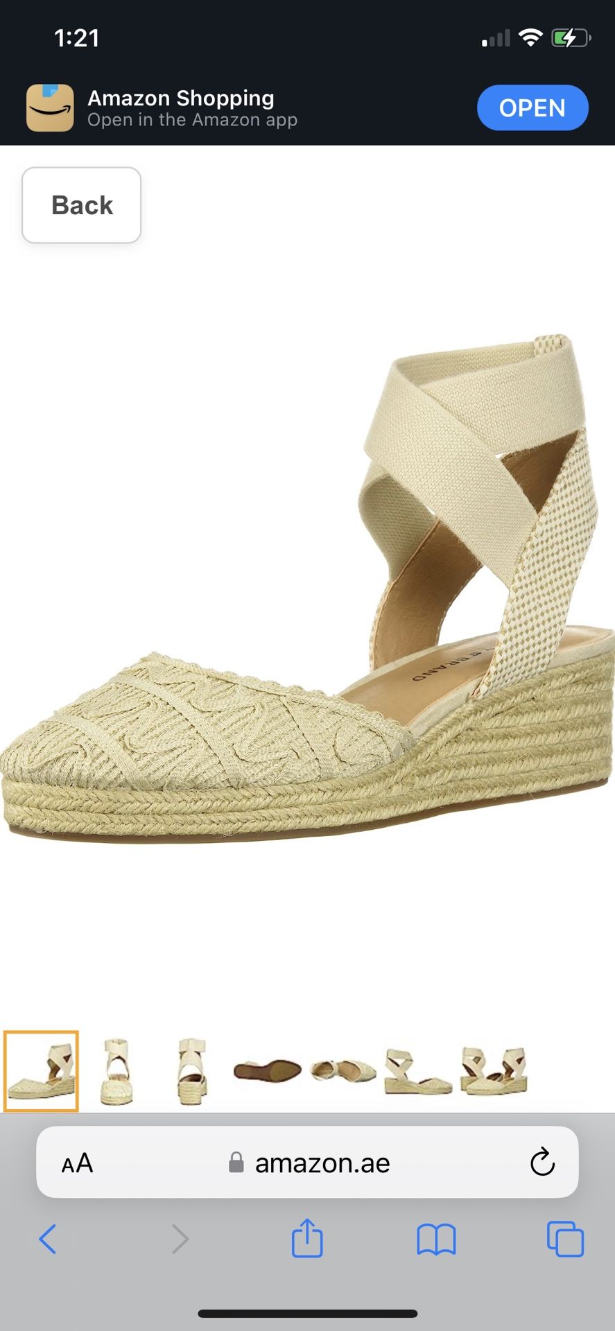 Lucky Brand Women’s Luvinia Espadrille Wedge Sandal Shoes size 8.5