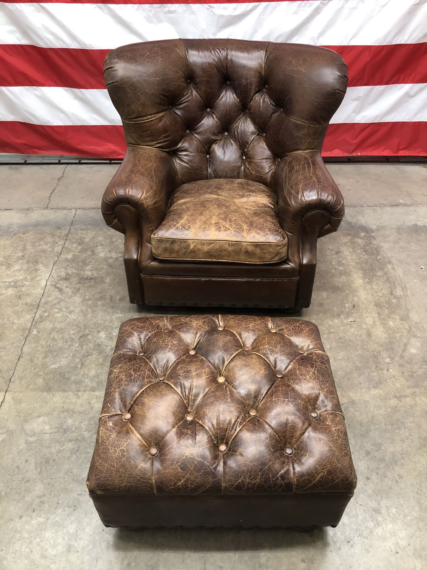Free Delivery - RH Restoration Hardware Kensington Wingback & Ottoman