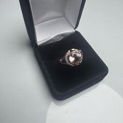14K Rose Gold Morganite Engagement Ring