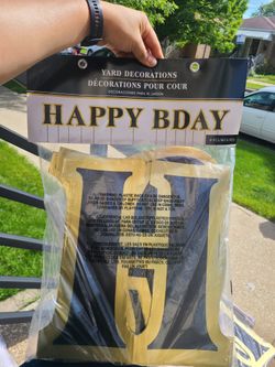 Happy Bday Sign 16in Letters Yard Decorations 