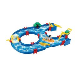 39 PCS 30”x20” Water Park Building Blocks with One Boat for Toddler, Outdoor Water Table Set