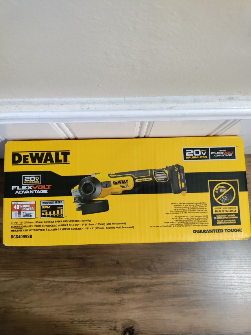 20V Cordless 5 in. Variable Speed Angle Grinder with FLEXVOLT Advantage(Tool Only)