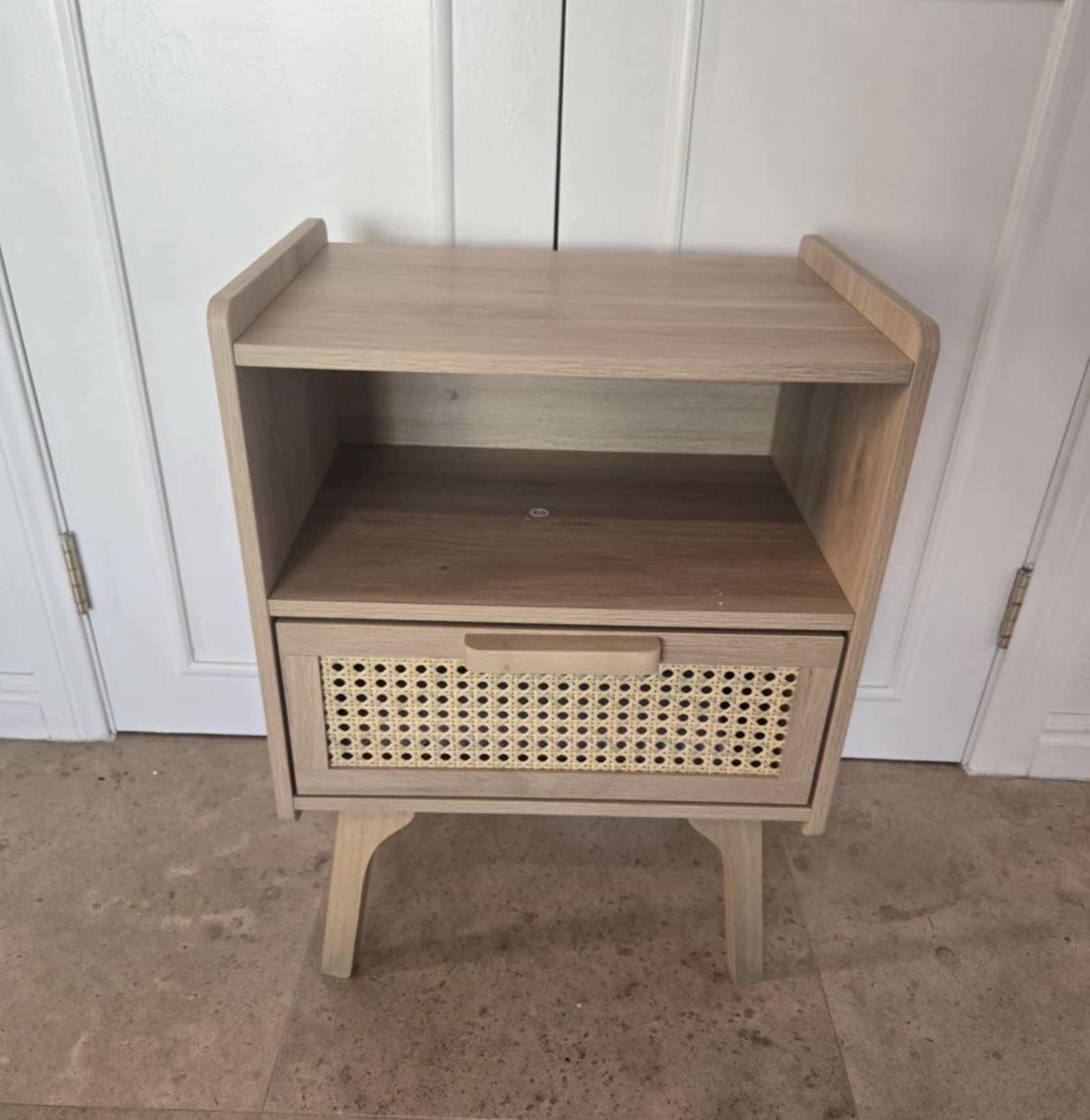 Brand New Rattan Nightstand With Drawer