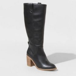 Women's Davina Heeled Memory Foam Riding Boots Universal Thread..size 6