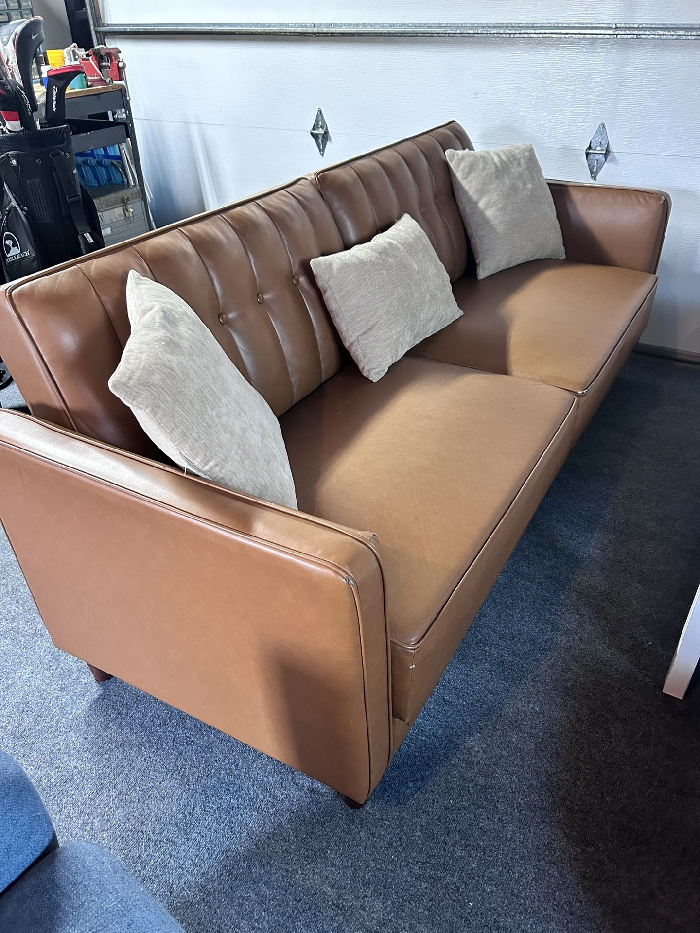 Leather Couch Futon