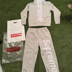 gray supreme sets sizes s,m,l,xl