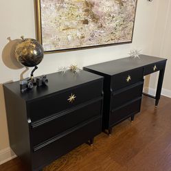 Mid Century Dresser & Desk Set