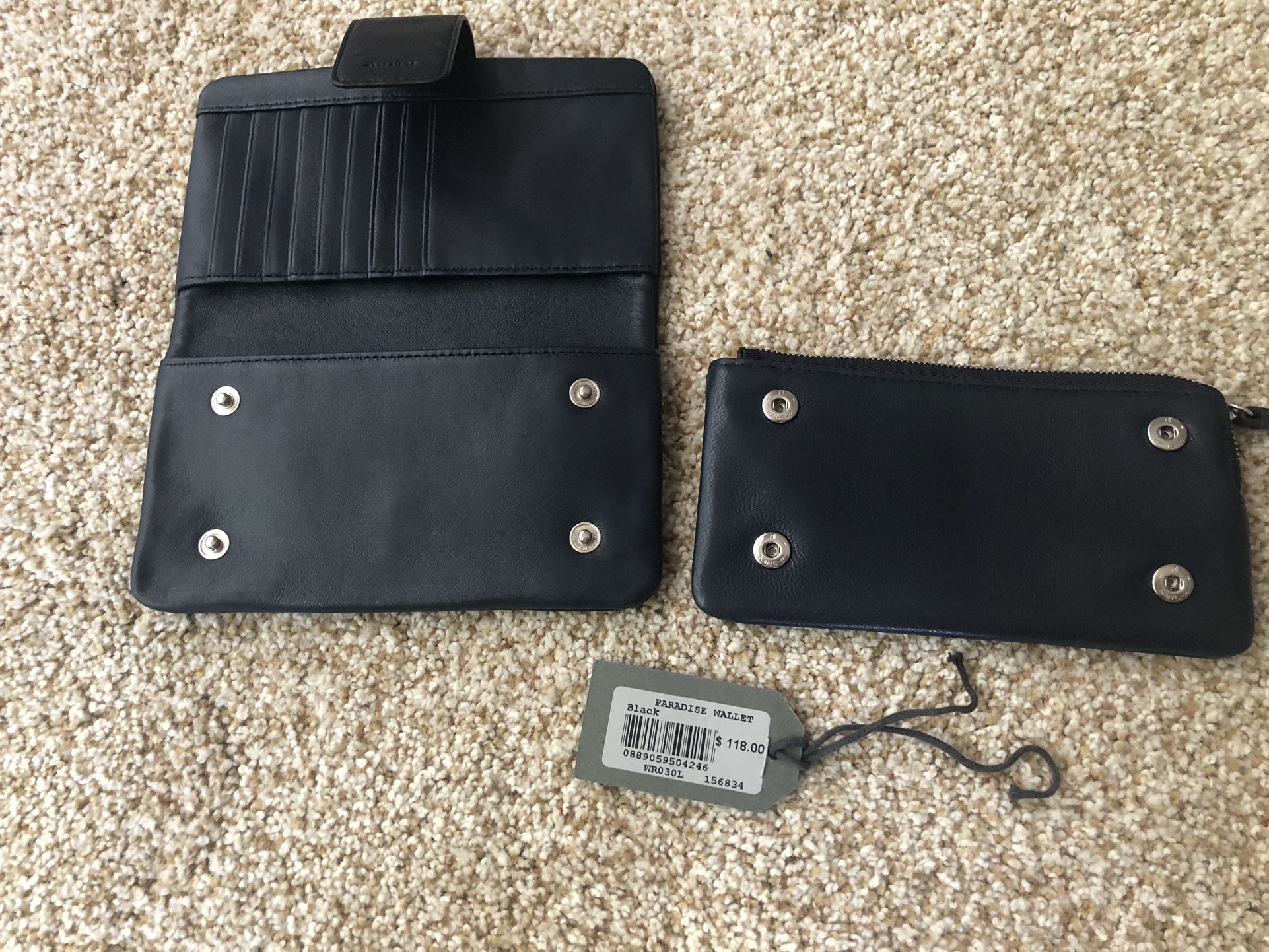 Black All Saints Leather Wallet