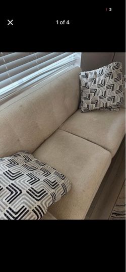 Couches with FREE SIDE TABLES AND RUG