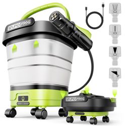 StupidFrog Portable Max 72 PSI Hand Sprayer, Cordless Garden Sprayer With 2000mAh Battery, 4-In-1 Nozzle, 12L Collapsible Bucket, Low Pressure Cleaner