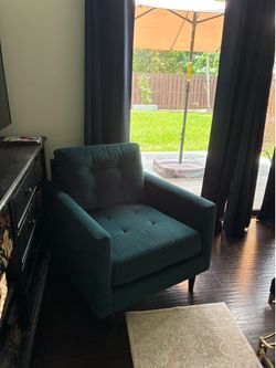 Sofa chair velvet green