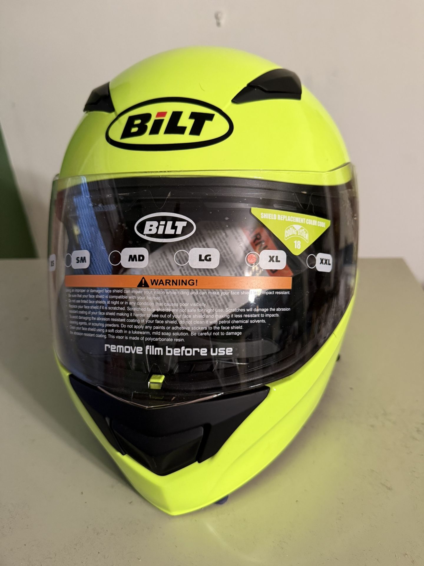 Bilt Motorcycle Helmet (Neon)