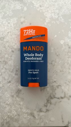 Mando Whole Body Deodorant, Smooth Solid Pro Sports Sent