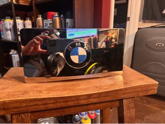BMW Chrome 3D Metal Logo Plate Cover - Mirror Finish