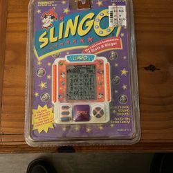 Vintage 1998 SLINGO Tiger Handheld Electronic LCD GAME  Slots Bingo Factory Seal