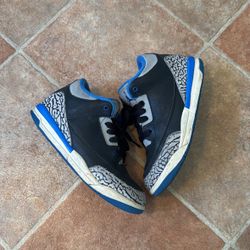 Jordan 3 Sport Blue 2014 Size 2y (ps) Used