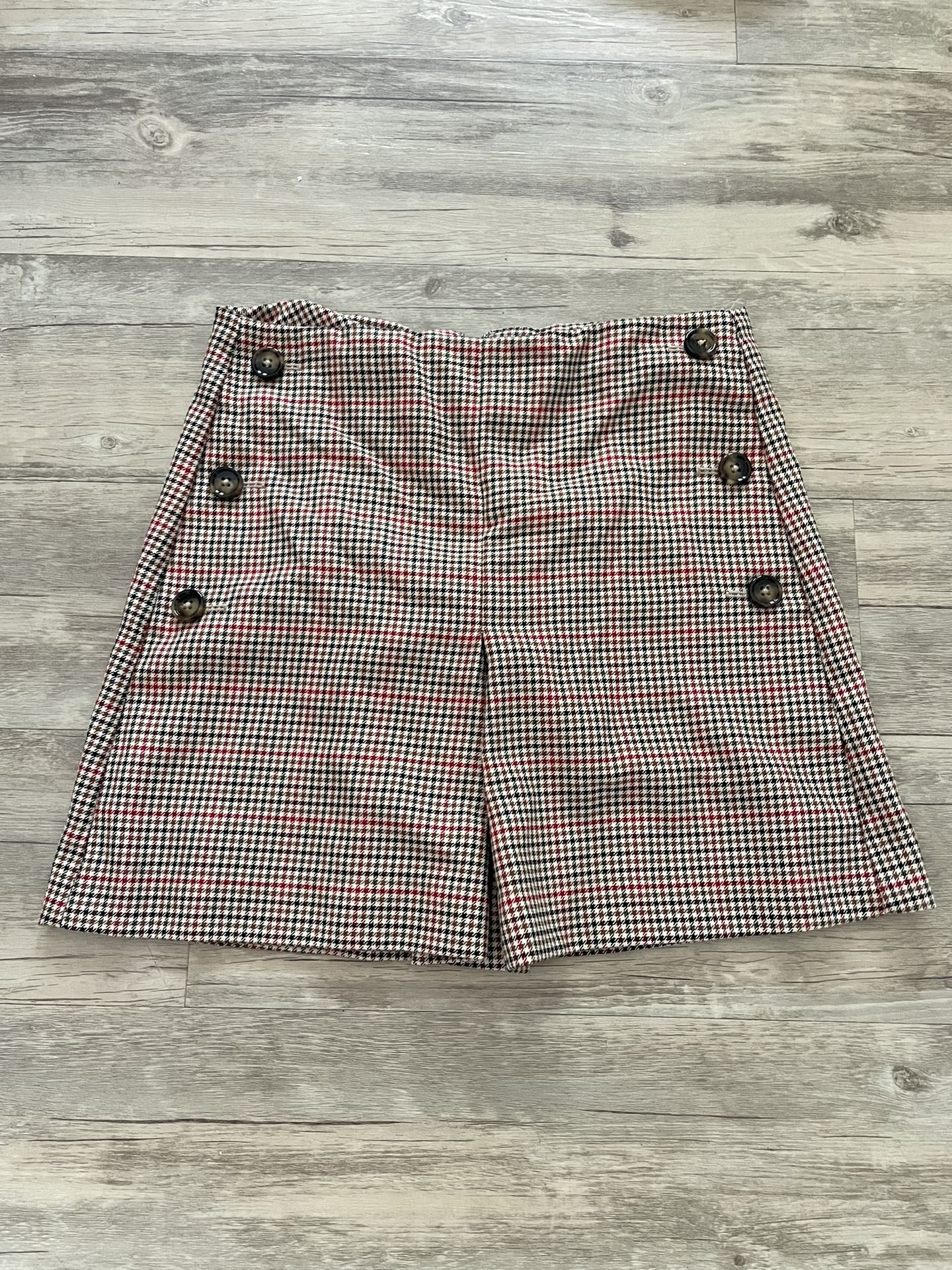 Multicolor Houndstooth Mini Skirt