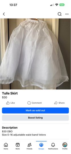 Tulle Shirt Adjustable waistband with Velcro