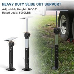 RV Slide Out Supports 2 Pcs [Allow Electric Drill Adjust] Heavy Duty RV Stabilizer Jacks for RV, Camper and Travel Trailer, Supports Up to 5,000 lbs a
