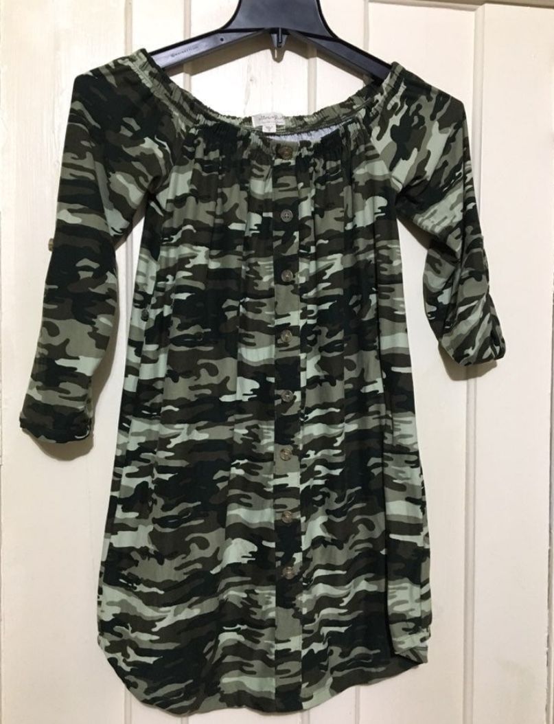 Ultra&flirt women’s camo shirt dress Small