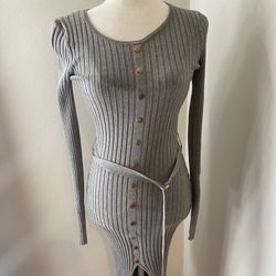Gray Dress Very Cute
