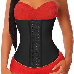 ‼️Latex Waist Trainer Corset Sport Girdle Body Shaper Up
