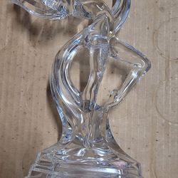 Vintage RCR Crystal Glass Statue Figurine Dancer Ofelia Flowing Hair Sculpture