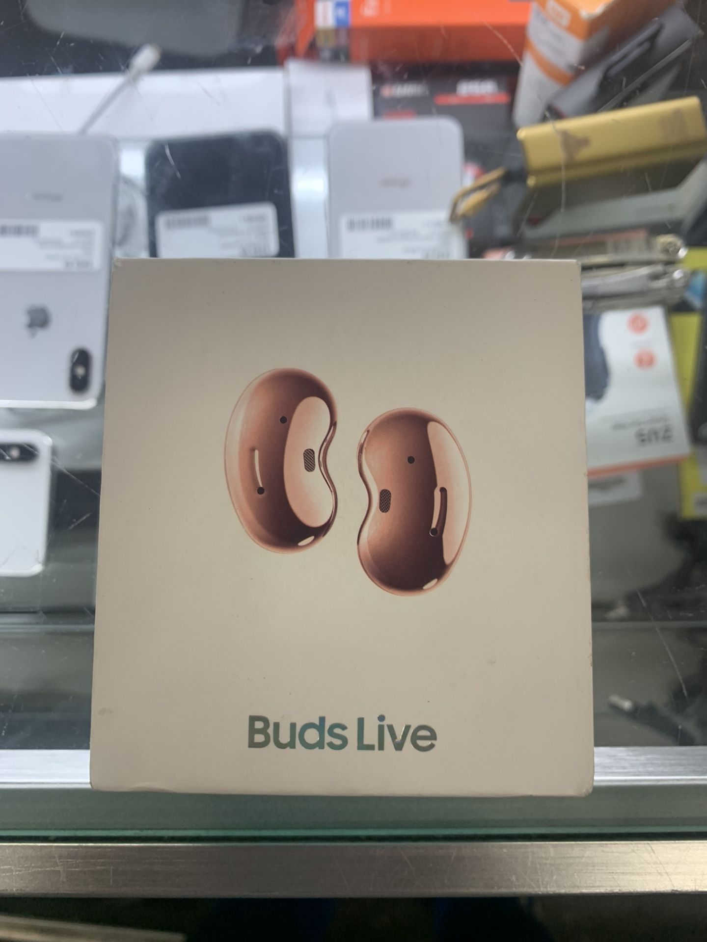 EARPHONES, ELECTRONICS , SAMSUNG GAXLAY BUDS LIVE IN BOX OPEN