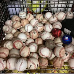 Used Baseballs And Tee-Balls $2.50 Each 