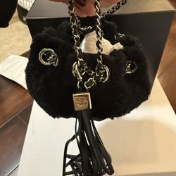 Chanel Satin Shearling Cordon Bag Mini 