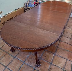 1870s Antique Mahogany Extension Table