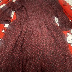 Women’s Maison Jules Burgundy Polyester Dress Size Large